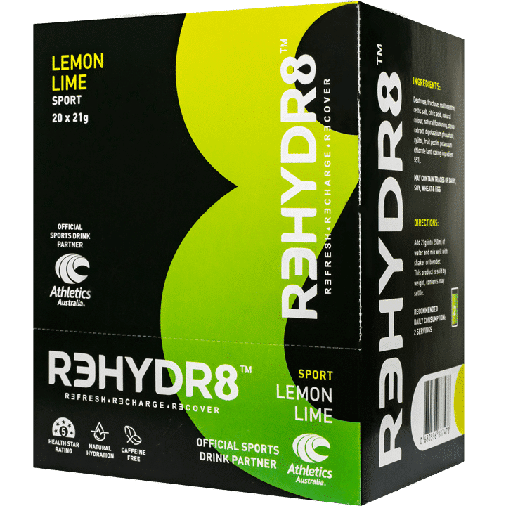 R3hydr8 Energy Lemon Lime Sachet 20x21g